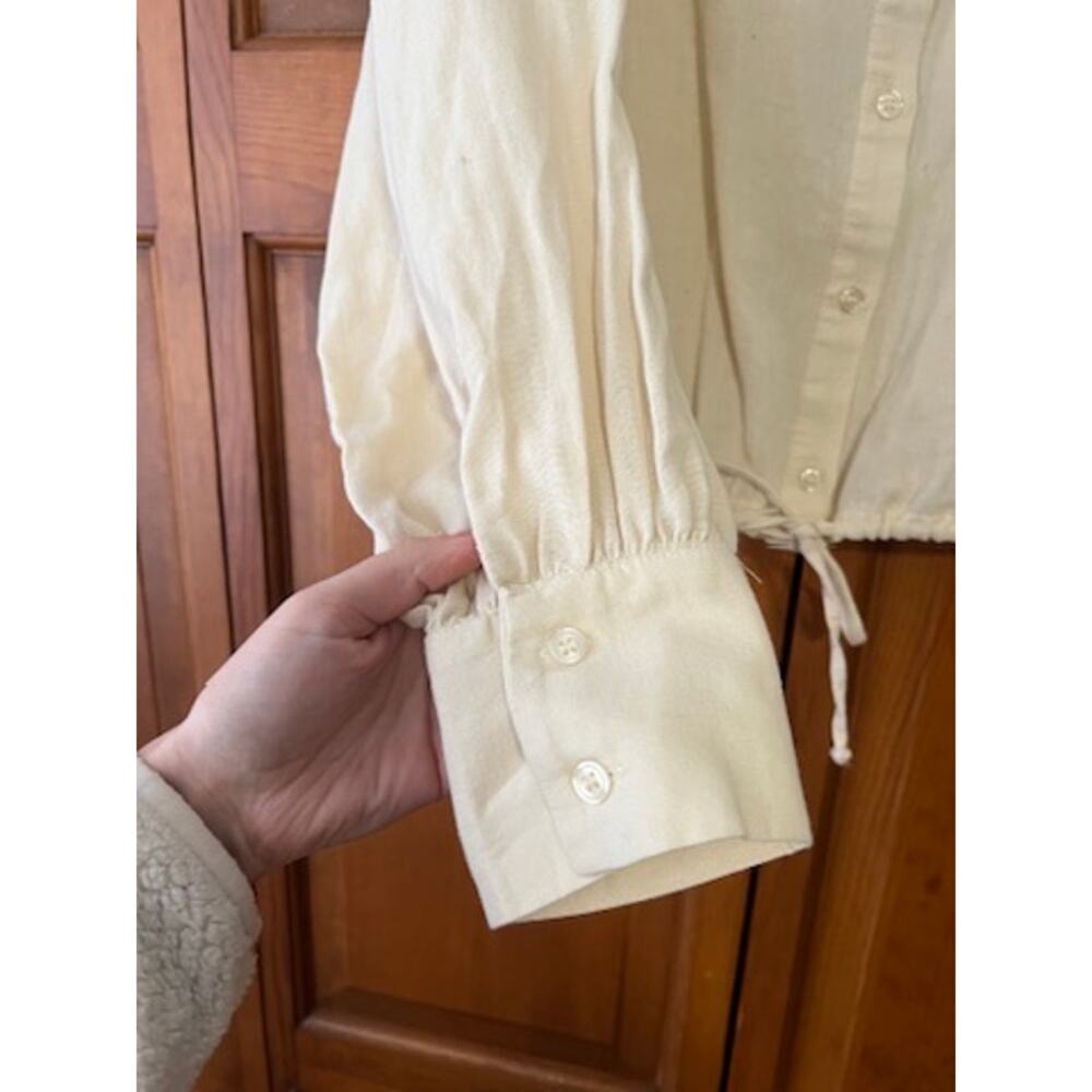 Drew Women's Cropped Drawstring Hem Button Up Shi… - image 6